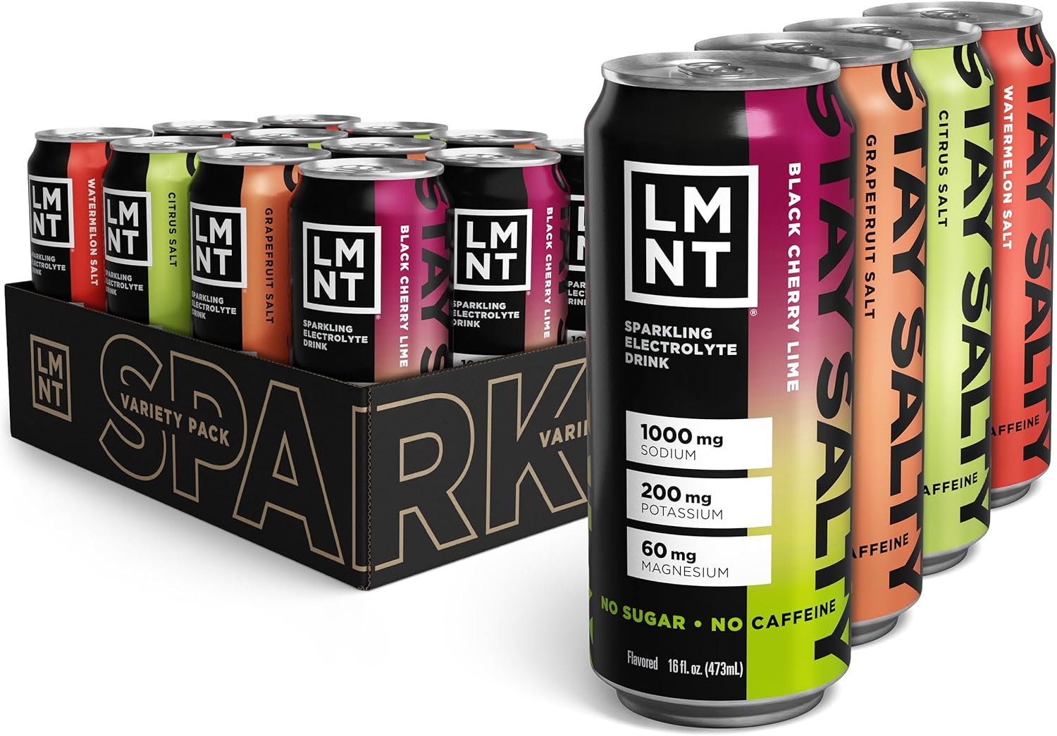 LMNT Sparkling Electrolyte Drink - Variety Pack | 12-Count