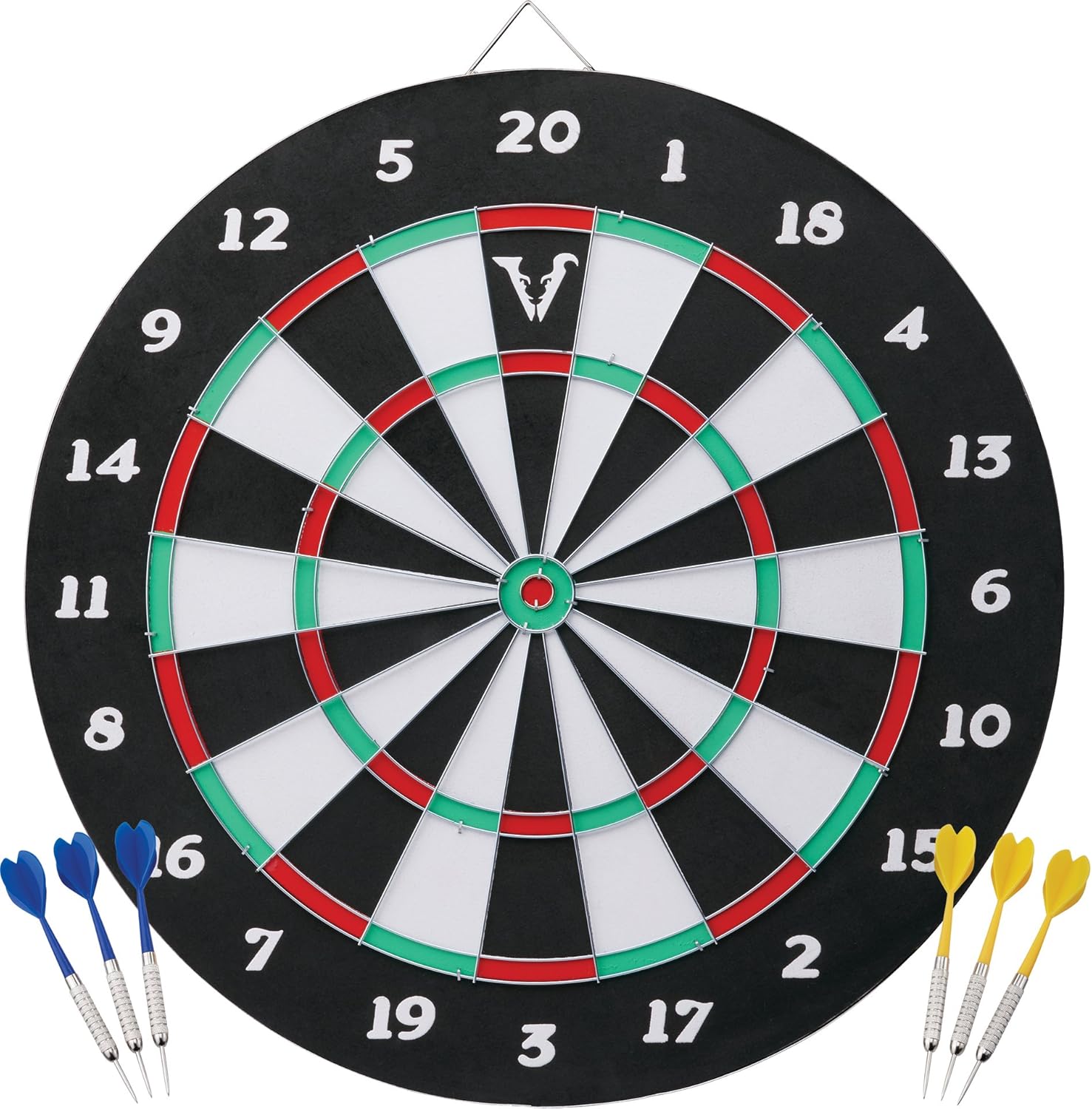 Viper Double Play 2-in-1 Baseball Dartboard with Darts,Black