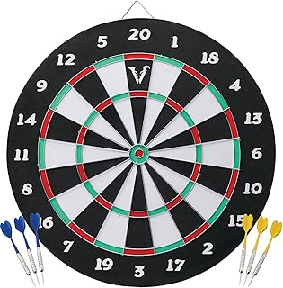 Viper Double Play 2-in-1 Baseball Dartboard with Darts,Black