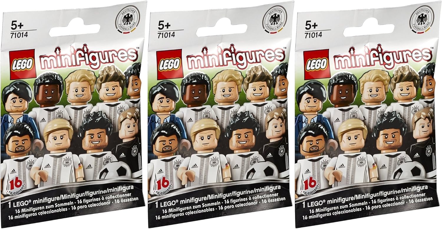 Lego® DFB Minifigures 71014 - German National Team 2016 - Set of 3 Surprise Bags - Limited Collector's Figures - Officially Licensed - Random Content without Pre-Selection