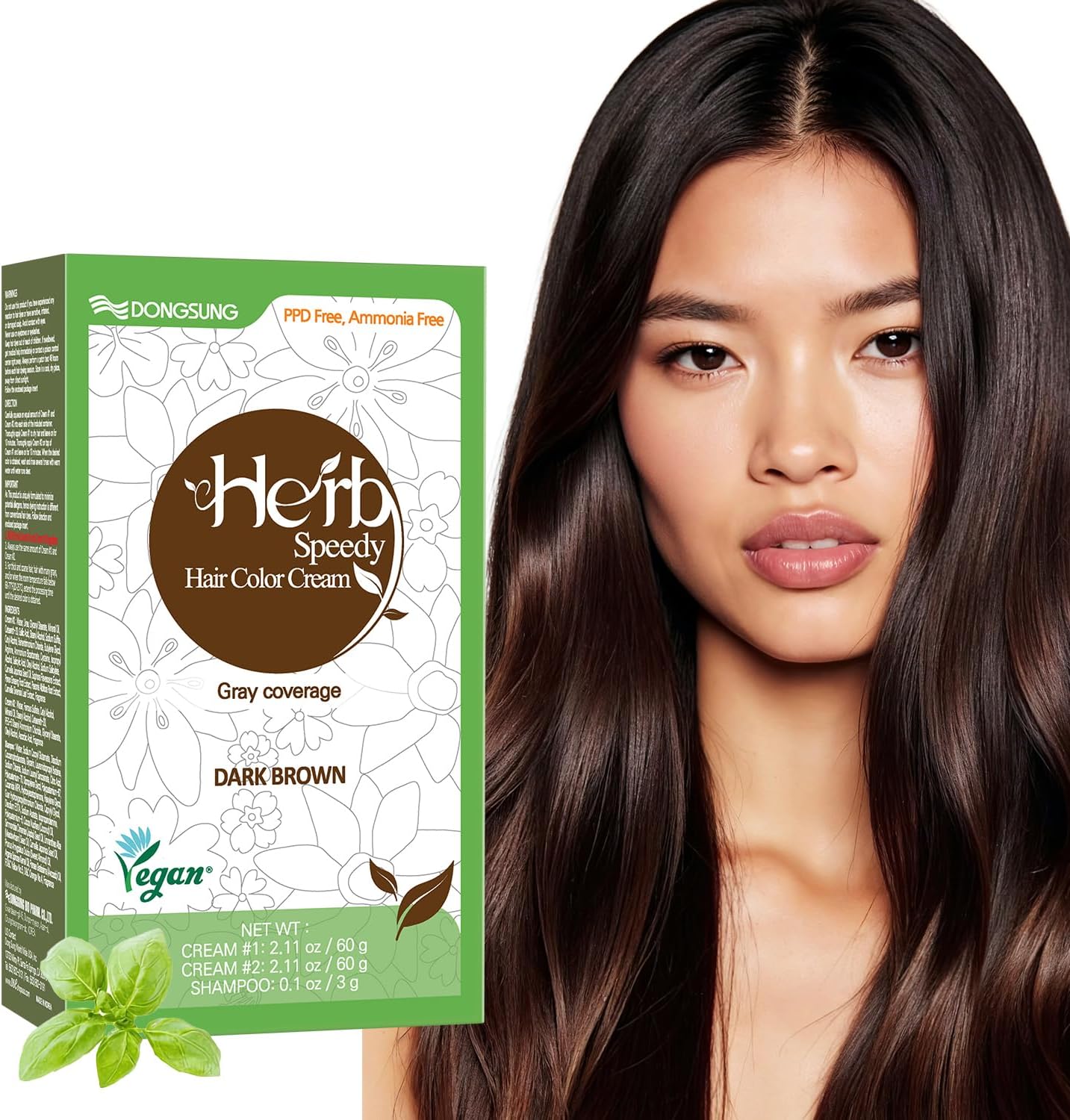 Herb Speedy Color Cream (Dark Brown) by Dongsung