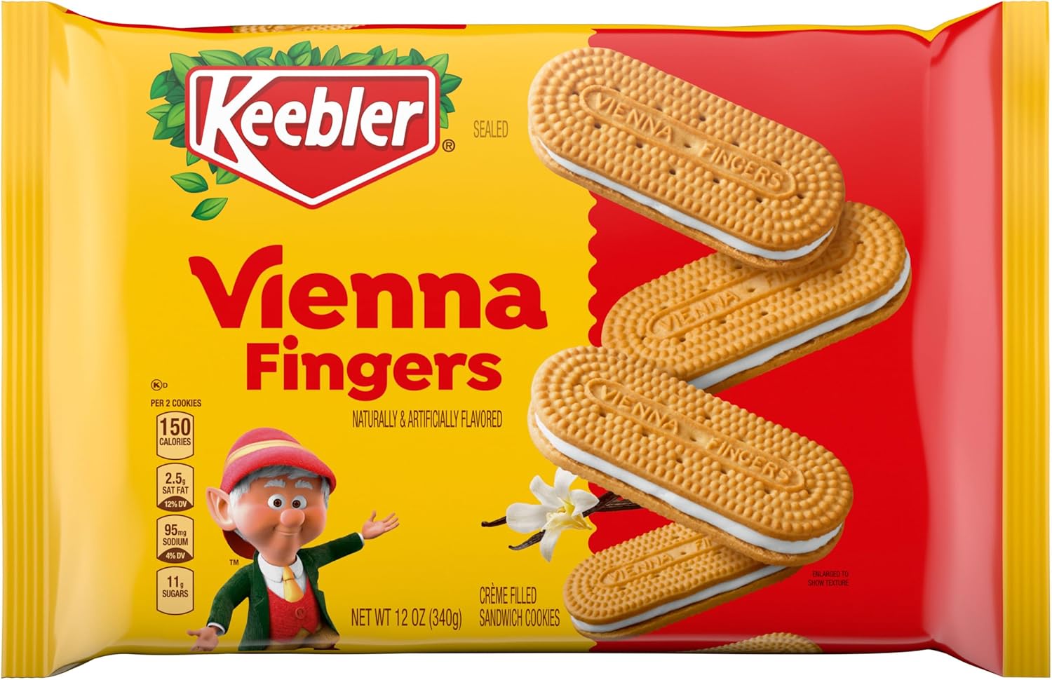 Keebler Vienna Fingers Creme Filled Sandwich Cookies, 12 Oz. (Pack of 1)