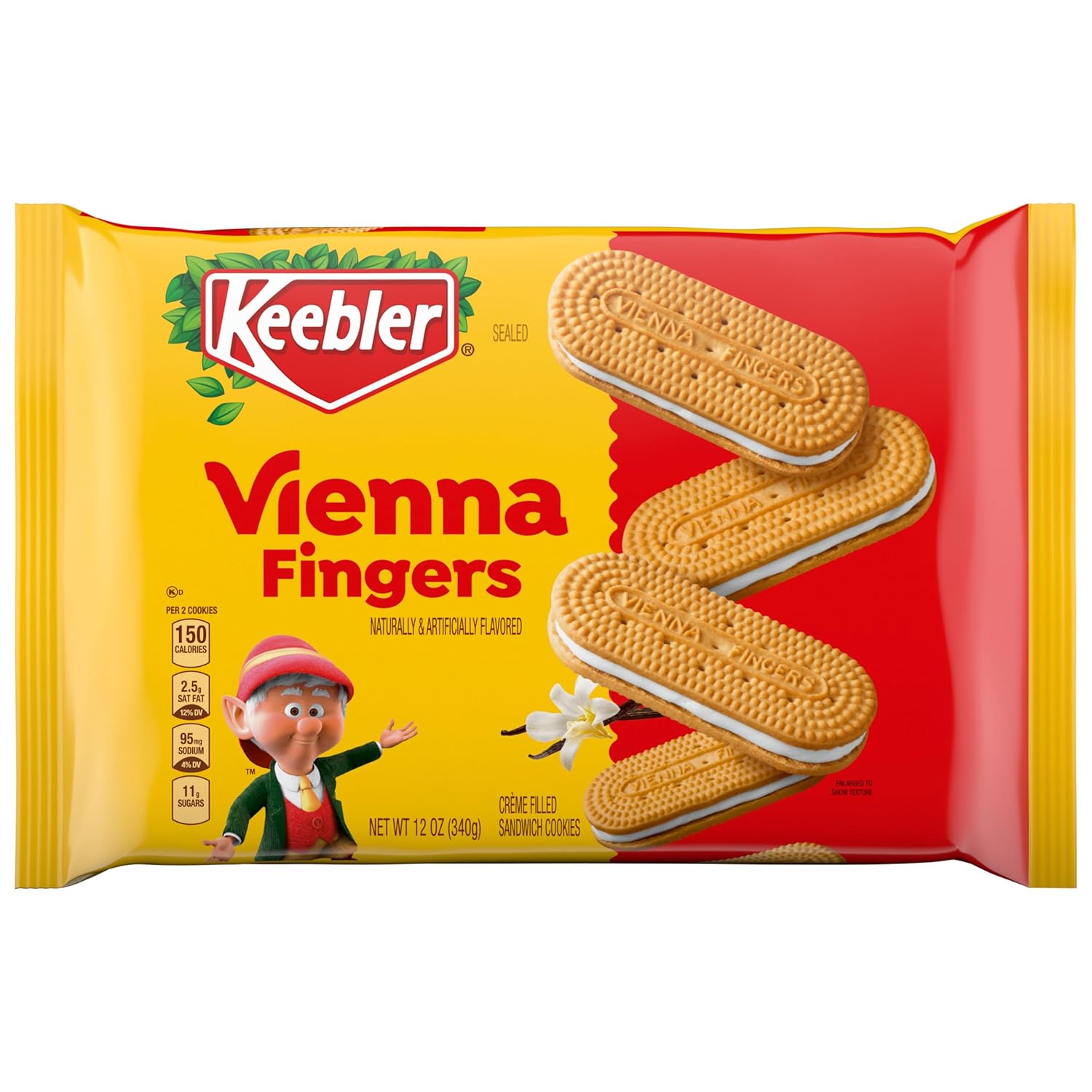 Keebler Vienna Fingers Creme Filled Sandwich Cookies, 12 Oz. (Pack of 1)