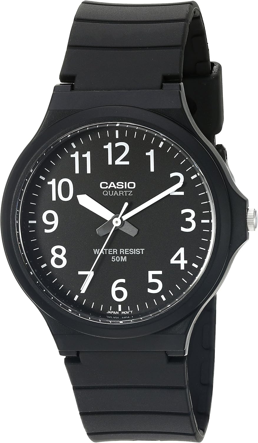 Casio MW240 Series | Men’s Quartz Watch | 50M WR | Large Resin Case | Resin Glass | Resin Band | Large Arabic Numerals | Analog Watch | Easy to Read Display | 3 Year Battery