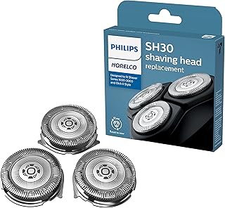 Philips Norelco Genuine SH30/52 Shaving Heads Compatible with Norelco Shaver Series 1000, 2000, 3000 and 5000X and Rounded