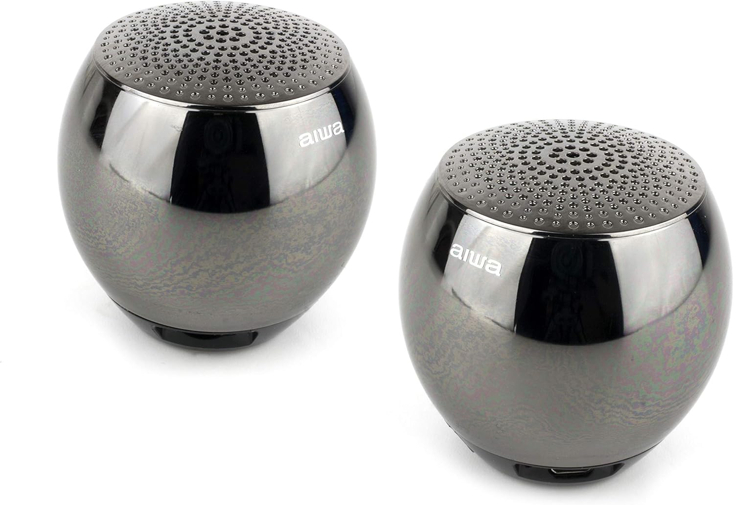 Aiwa Atom Mini Wireless Bluetooth, 2 Speakers Bundle, Super Bass Audio and TWS Connectivity (Black)