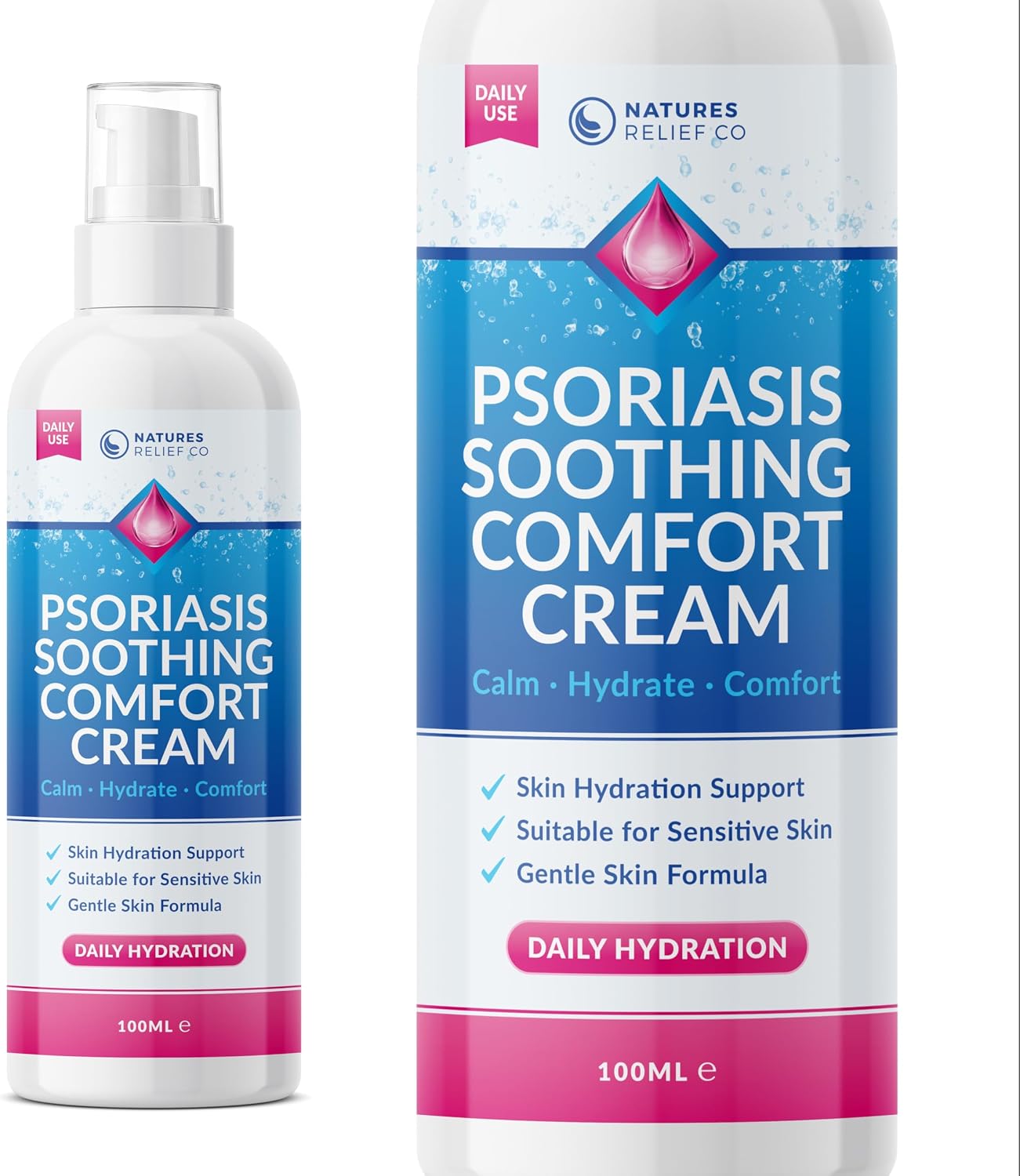 Psoriasis Soothing Comfort Cream 100ml | Daily Use Moisturising Cream for Psoriasis-Prone Skin | Helps Soothe Dry & Itchy Skin | Gentle Skin Formula | Skin Hydration Support | Travel Friendly