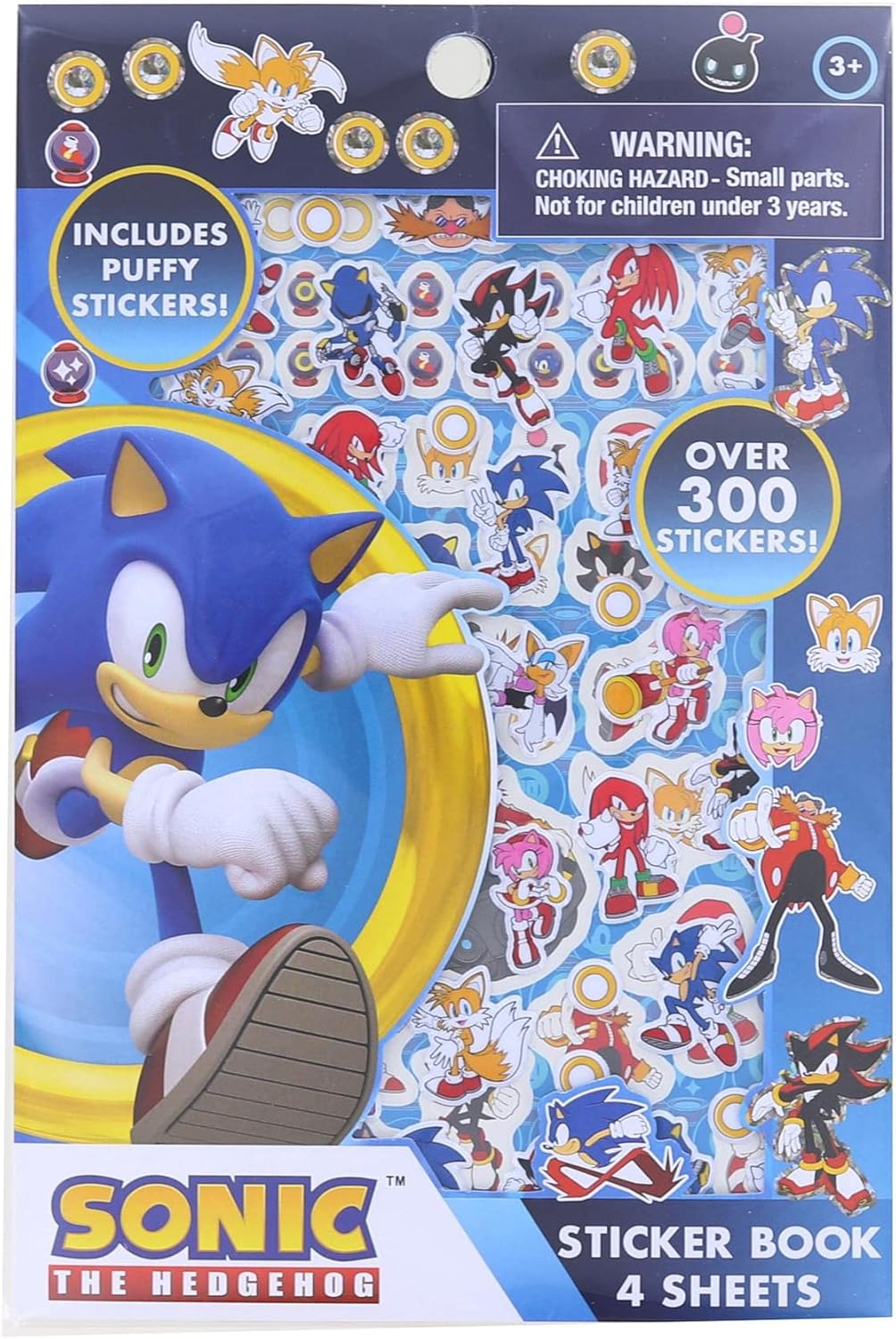 Innovative Designs Sonic The Hedgehog Sticker Book | 4 Sheets | Over 300 Stickers