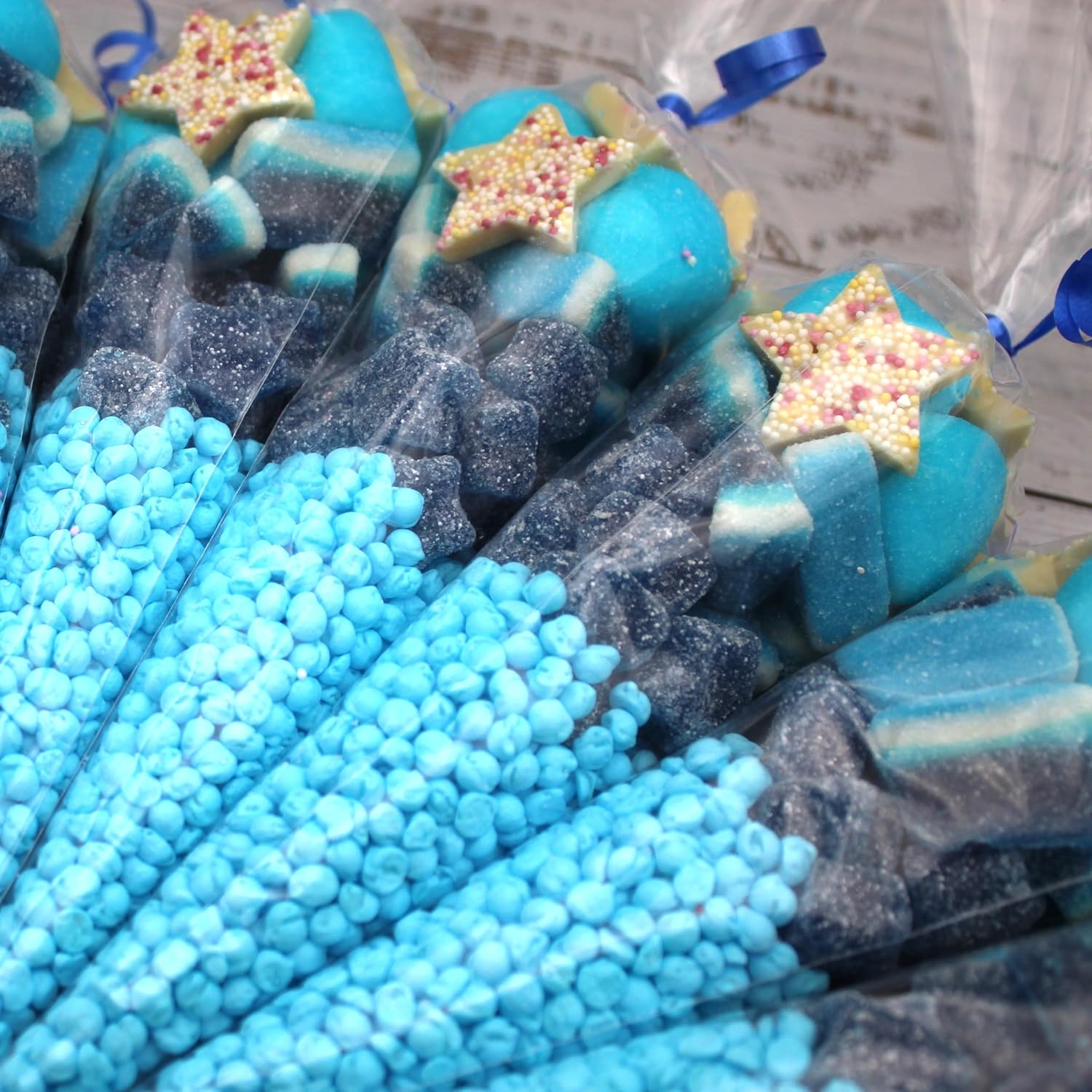 Prefilled Sweet Shop Made Blue Sweet Cone