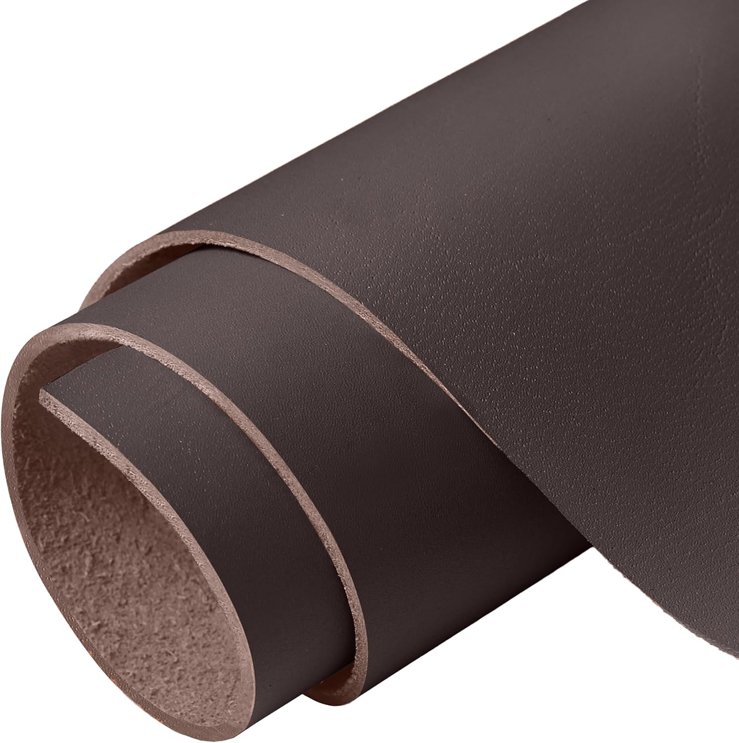 Real Cowhide Leather Sheet for Crafts - Full Grain Crazy Horse 1.8-2.0MM Thick Oil-Tanned Leather for Tooling, Leatherworking, Sewing Hobby, Crafting Leather Brown 24"x12"