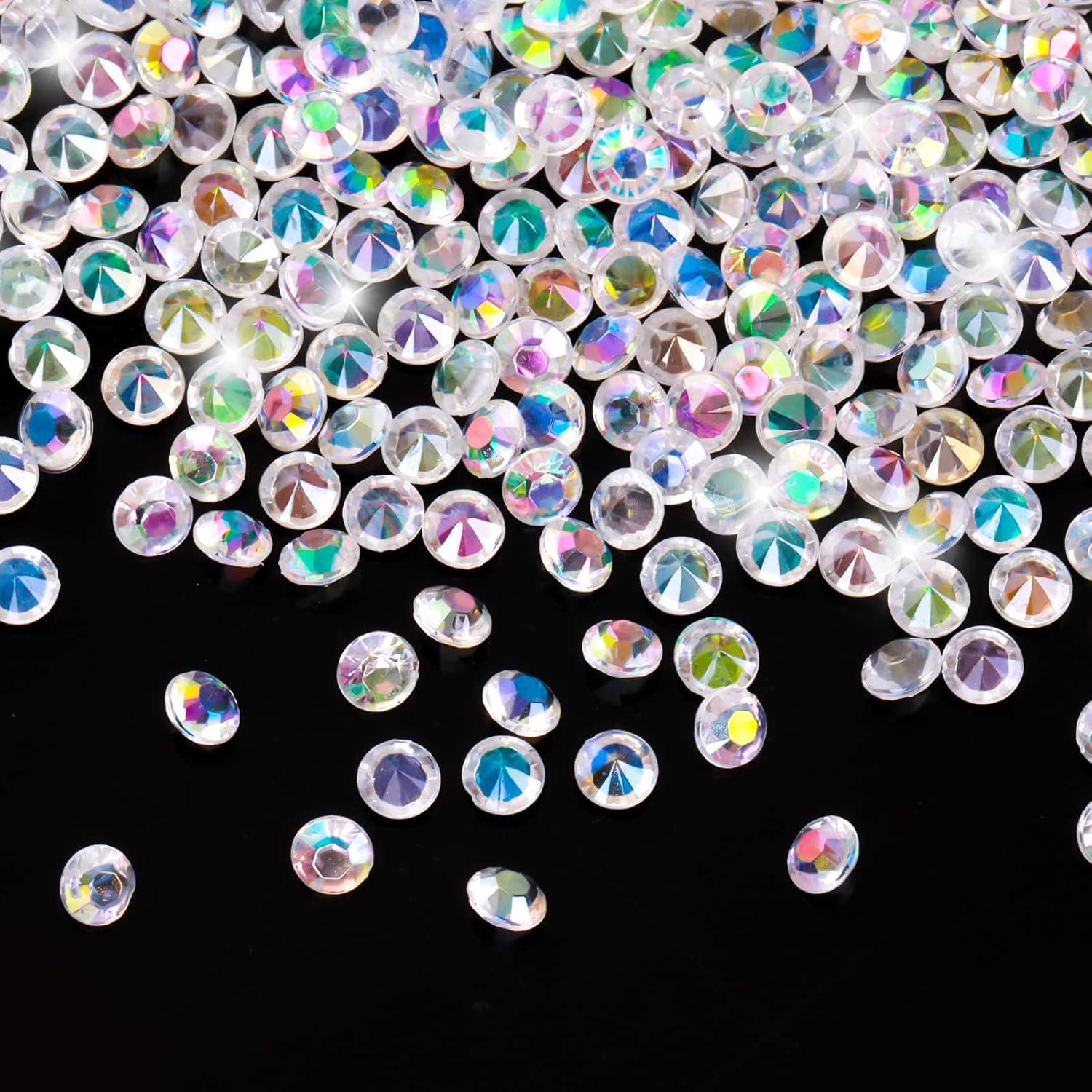 Prasacco 2000 Pieces 4.5mm Clear Wedding Table Scatter Crystals, Acrylic Clear Diamond Rhinestones Vase Fillers Bling Diamond Glass Beads for Vase Filler Christmas Wedding Birthday Party Decoration