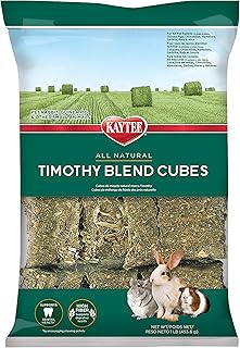Kaytee Timothy Hay Blend Cubes for Pet Rabbits, Guinea Pigs, Chinchillas, and Other Small Animals, 1 Pound
