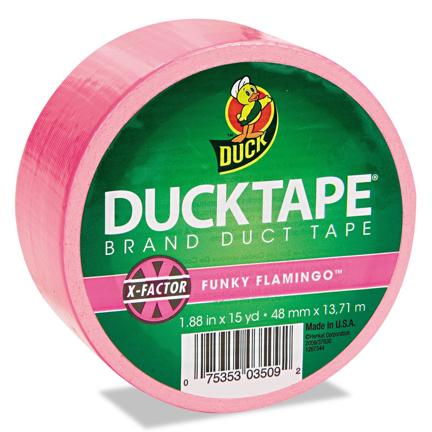 Duck Tape Colored Duct Tape, 1-7/8 Inches x 15 Yards, Neon Pink
