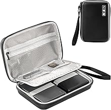 ProCase Hard Drive Case for Canvio Basics Western Digital WD Elements My Passport Seagate Portable Backup Plus Slim 1TB 2TB 3TB 4TB USB 2.5, Portable External Hard Drive Case for 2 Hard Drives -Black