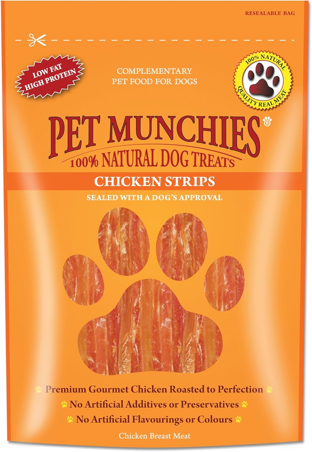 Natural Dog Treats Chicken Strips, 90 g (Pack of 8)