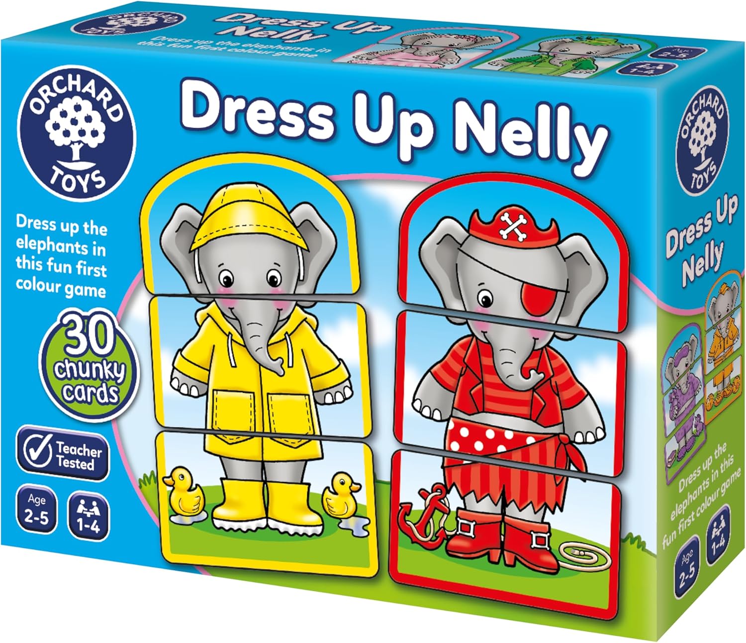 Orchard Toys Dress Up Nelly Educational Kids Games for Sorting, Colour Matching and Memory Game, First Card Game for Learning Colours & Outfits, Baby Flash Cards for Boys & Girls and Toddlers Age 2+