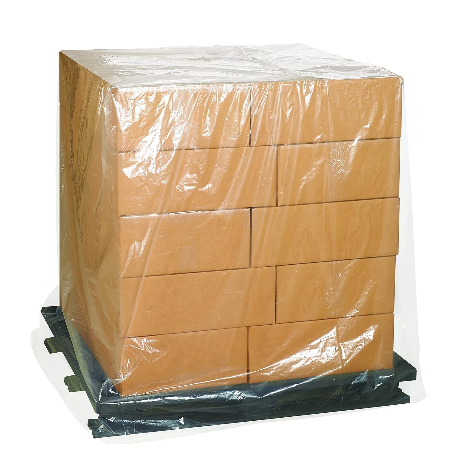 AVIDITI Shipping Pallet Covers Clear, 52"L x 48"W 60"H 50-Pack | for Packing, Moving and Storage 52x48x60 524860