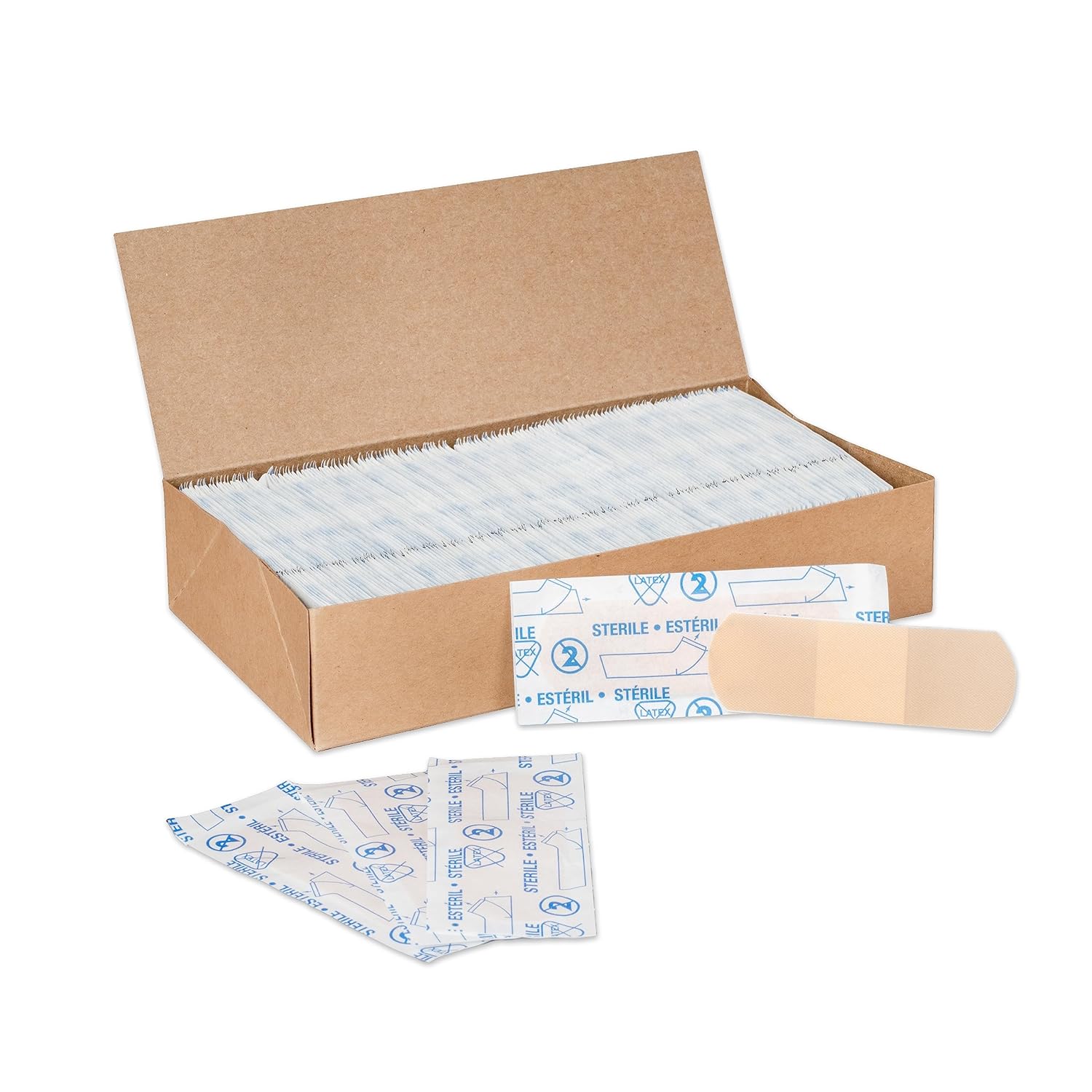 Adhesive Bandages, Sheer Strips, 1" x 3" | Bulk Case of 1500 | Sterile, Breathable and Multi-Purpose for School Nurses, Businesses, and First Aid Kits