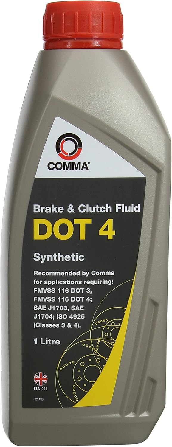 Comma BF41L 1L DOT 4 Brake and Clutch Fluid, Grey