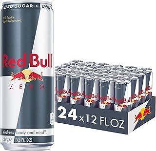 Red Bull Zero Energy Drink, 12 fl. oz., with 114mg Caffeine, Taurine & B Vitamins, Case of 24 cans