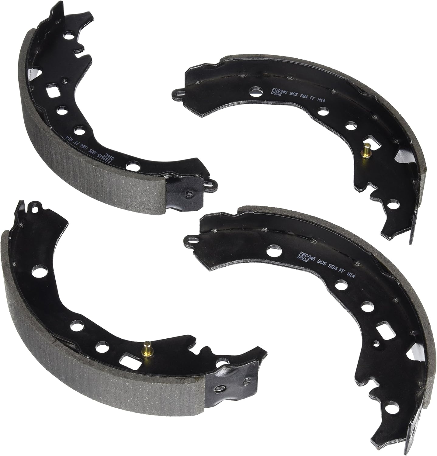 BOSCH BS945 Blue Drum Brake Shoe Set - Compatible With Select Scion iQ, xD; Toyota Corolla, Prius C