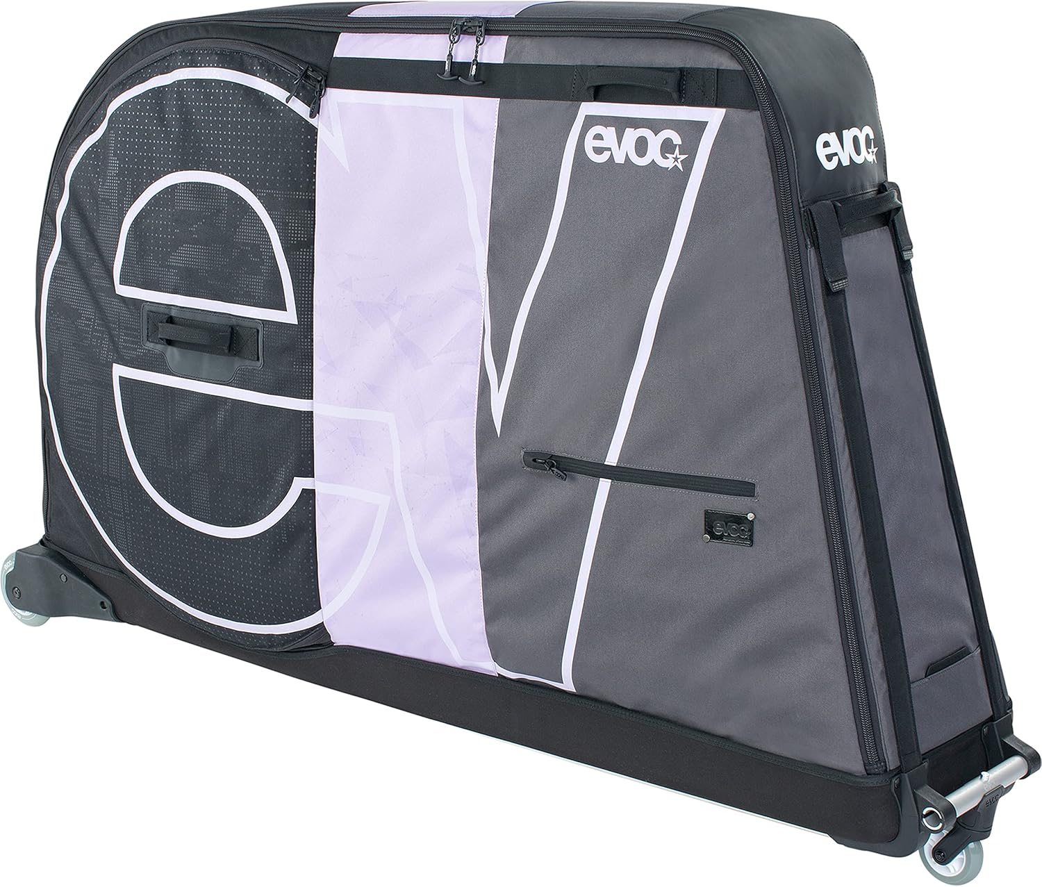 EVOC PRO Lightweight Bike Transport Bag (incl. Clip-ON Wheel 2.0, Disc Protection, Fork Mount Stabilisation, Bike Stand PRO, Frame PAD, 305L, Max. Wheelbase 130 cm)