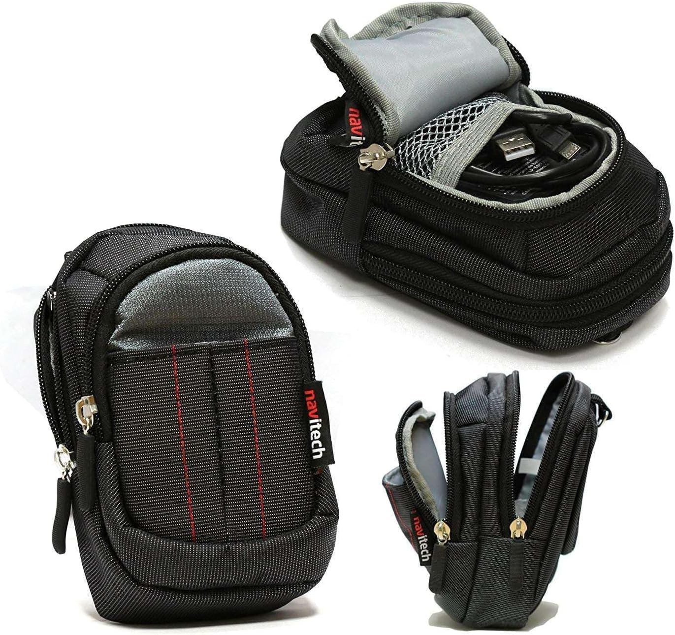 Navitech Black Compact Camera Case Compatible with ToAuite 4K Digital Camera