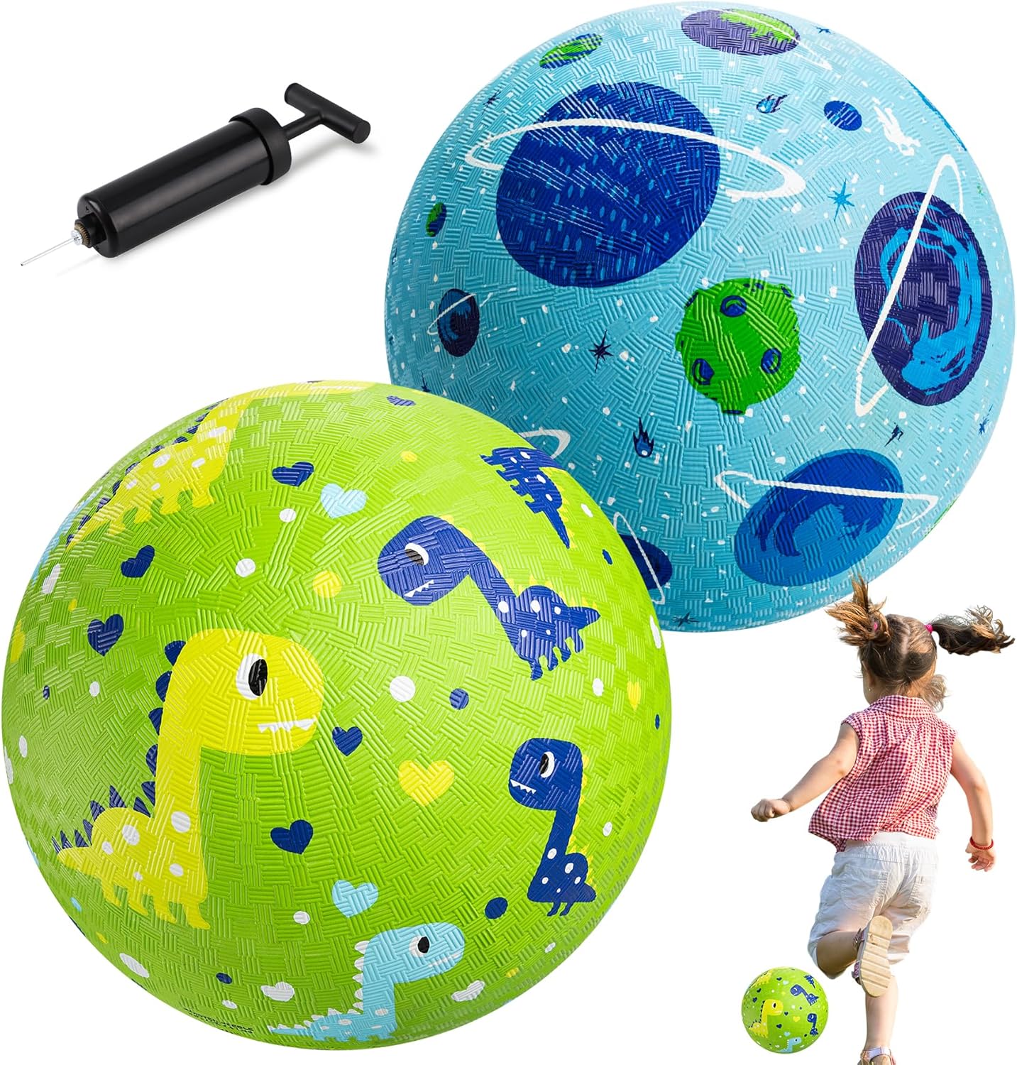 U&C Planet 2 Pack of Playground balls Dodge Balls for Kids Age 1-8