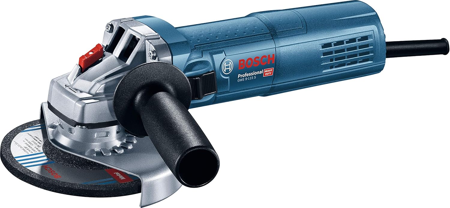 Bosch Professional Corded Angle Grinder GWS 9-115 S (900W, incl. Auxiliary Handle, )