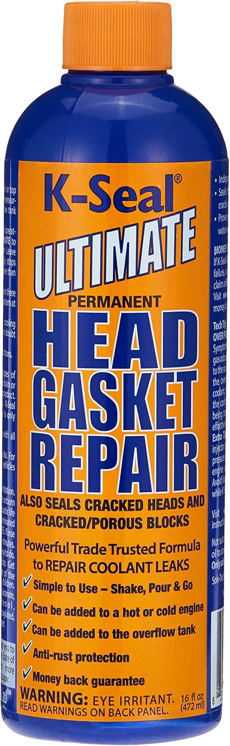 K-Seal ST3501 Pour and Go Head Gasket Sealer, 16oz, Permanent Repair for Blown Head Gaskets, Cracked Heads and Blocks