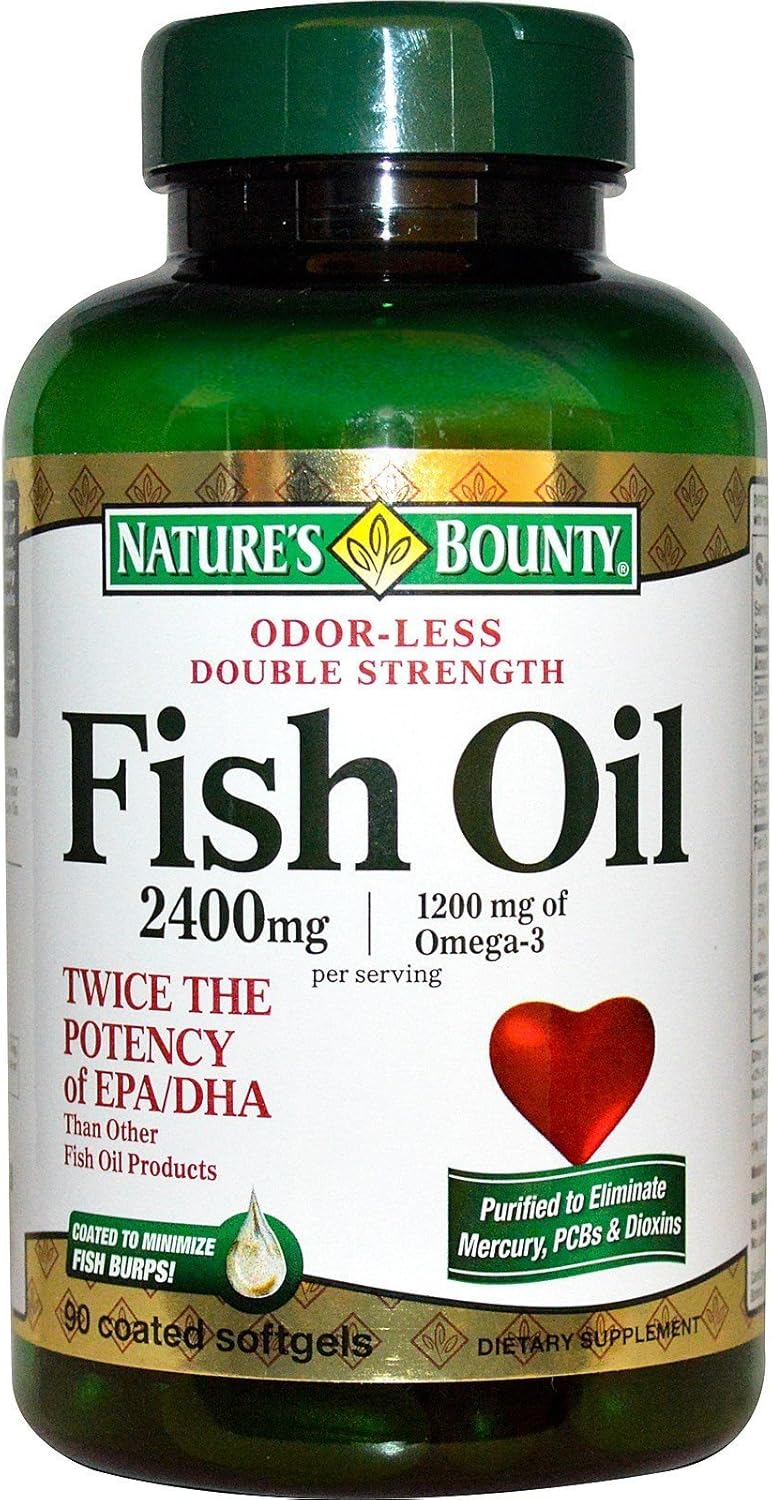 Nb Fish Oil 2400mg Oderle Size 90ct Nb Fish Oil 2400mg Double Strength Odorless Softgels 90ct