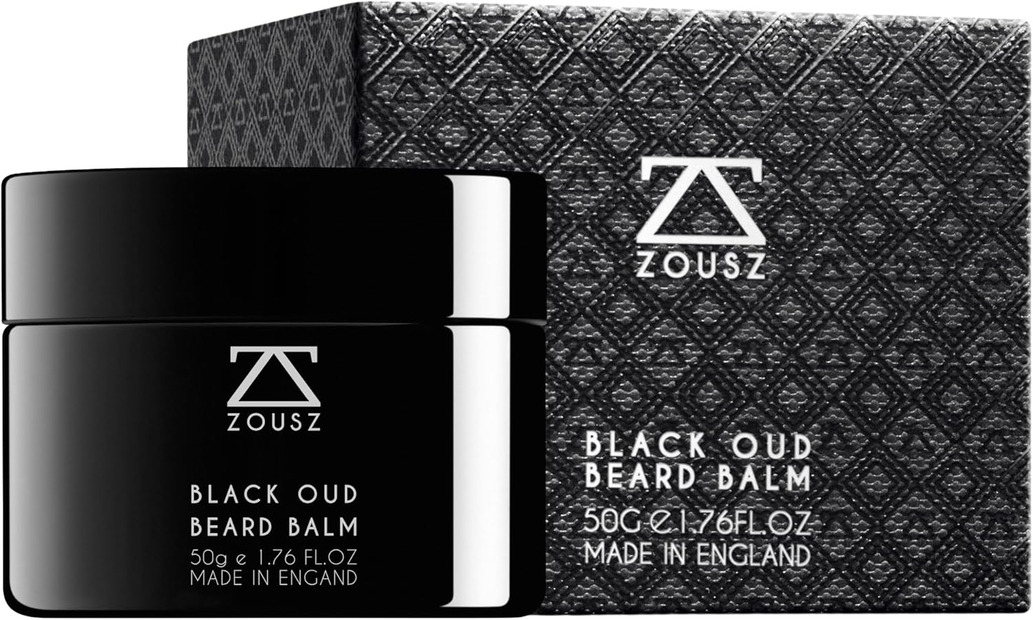 ZOUSZ Black Oud Beard Balm for Men with Shea Butter - Non-Greasy, Premium Beard Balm/Beard Conditioner/Beard Softener | The Ultimate Beard Care Kit for Men, 50mL