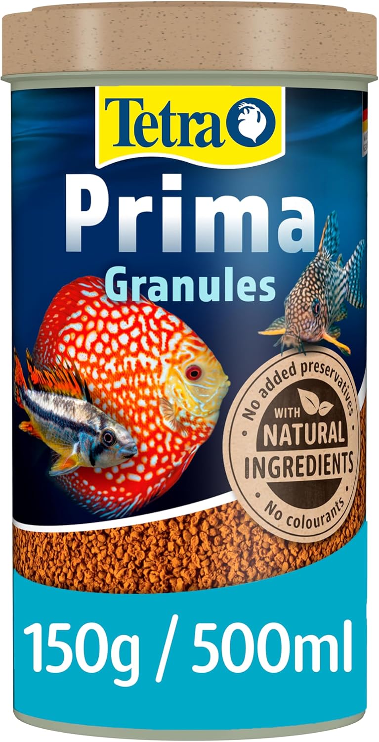 Tetra Prima Granules Fish Food, Slowly Sinking Complete Fish Food, 500 ml