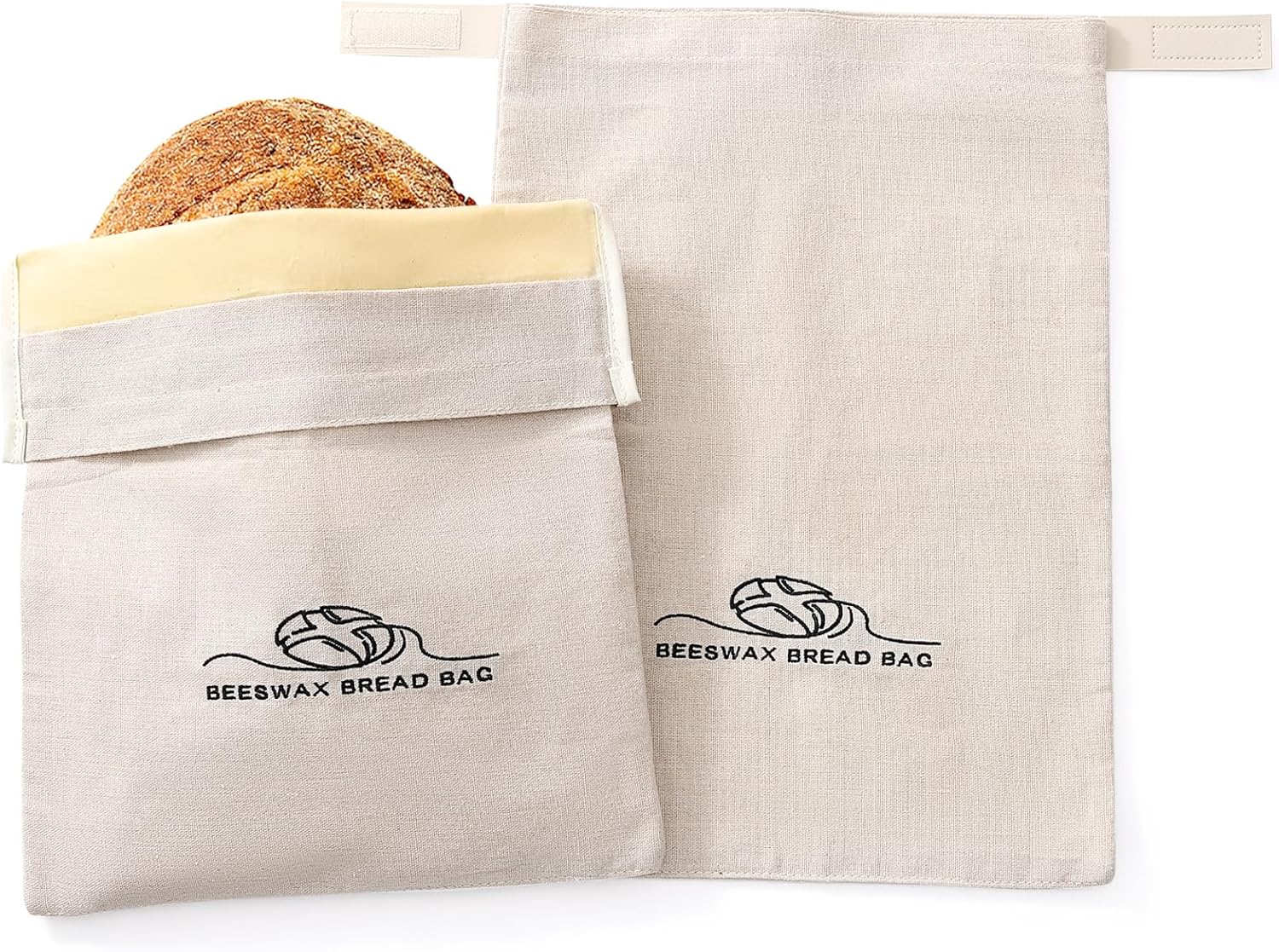 Beeswax Bread Bags for Homemade Bread. Beeswax Bags for Sourdough.（2 Pack). XL-12 * 17IN. ZSHLXM