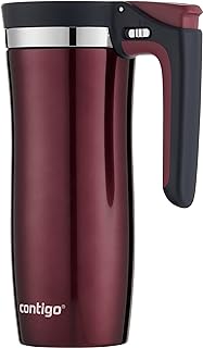 Contigo Handled AUTOSEAL Stainless Steel Travel Mug with Easy-Clean Lid, 16oz., Spiced Wine