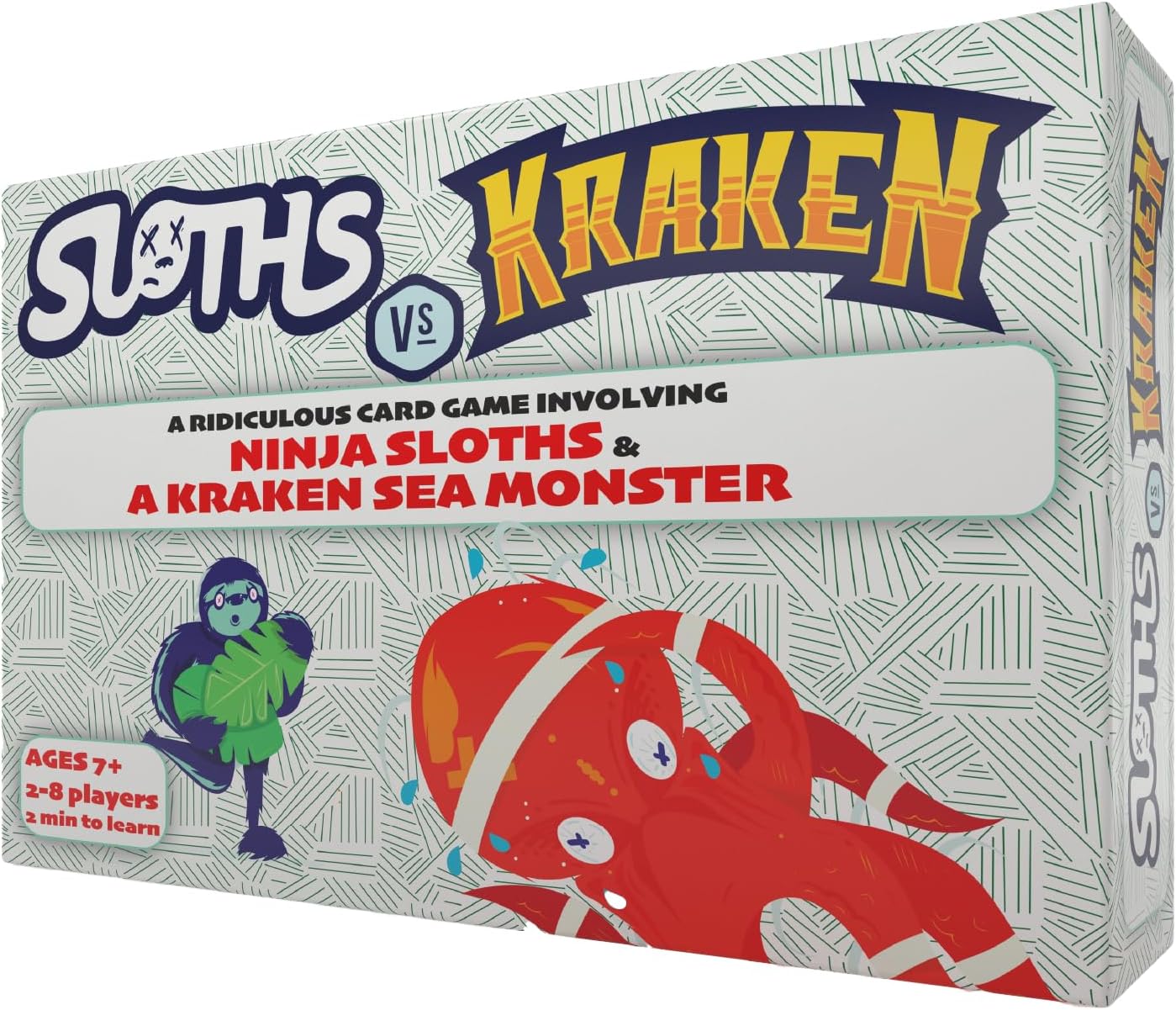 Sloths vs Kraken | An Action Packed Card Game Involving Sassy Ninja Sloths | Fast, Fun, & Easy to Learn | 2+ Players | Kids & Children | Age 7+ | Perfect for Holidays | Travel | Camping