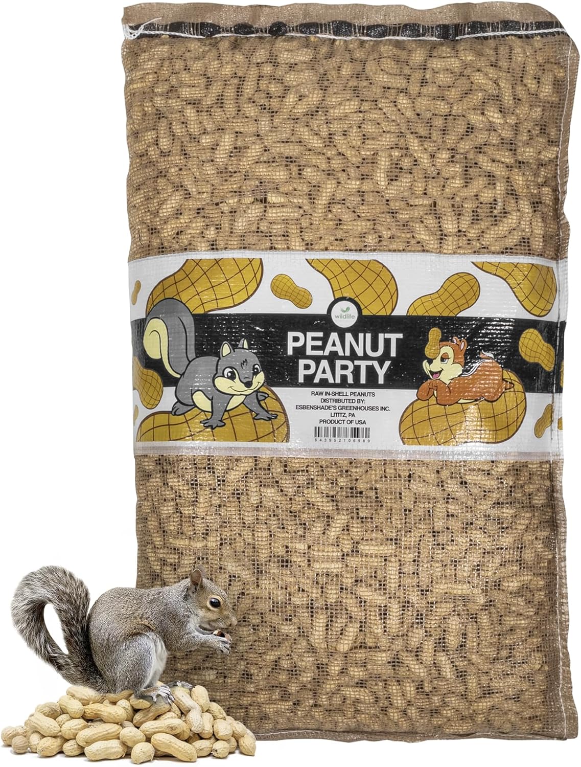 Peanut Party Unprocessed, Raw in-Shell Peanuts Wildlife Animal Food, 25lb - Rich in Protein, Healthy Fats, and Essential Nutrients for Birds, Squirrels and Waterfowl