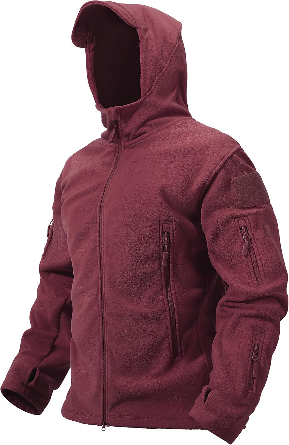 TACVASEN Mens Fleece Jacket Full Zip Tactical Hoodies Winter Coats Windproof Hoodies Warm Hunting