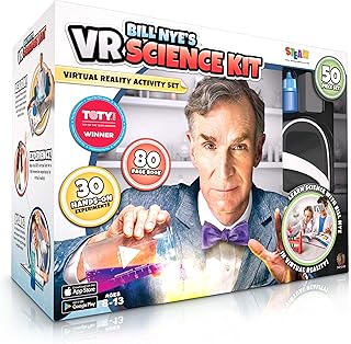 Bill Nye's VR Science Kit - Virtual Reality Kids Science Kit, Book and Interactive STEM Learning Activity Set (Full Version - Includes Goggles) - for Ages 8 and Up