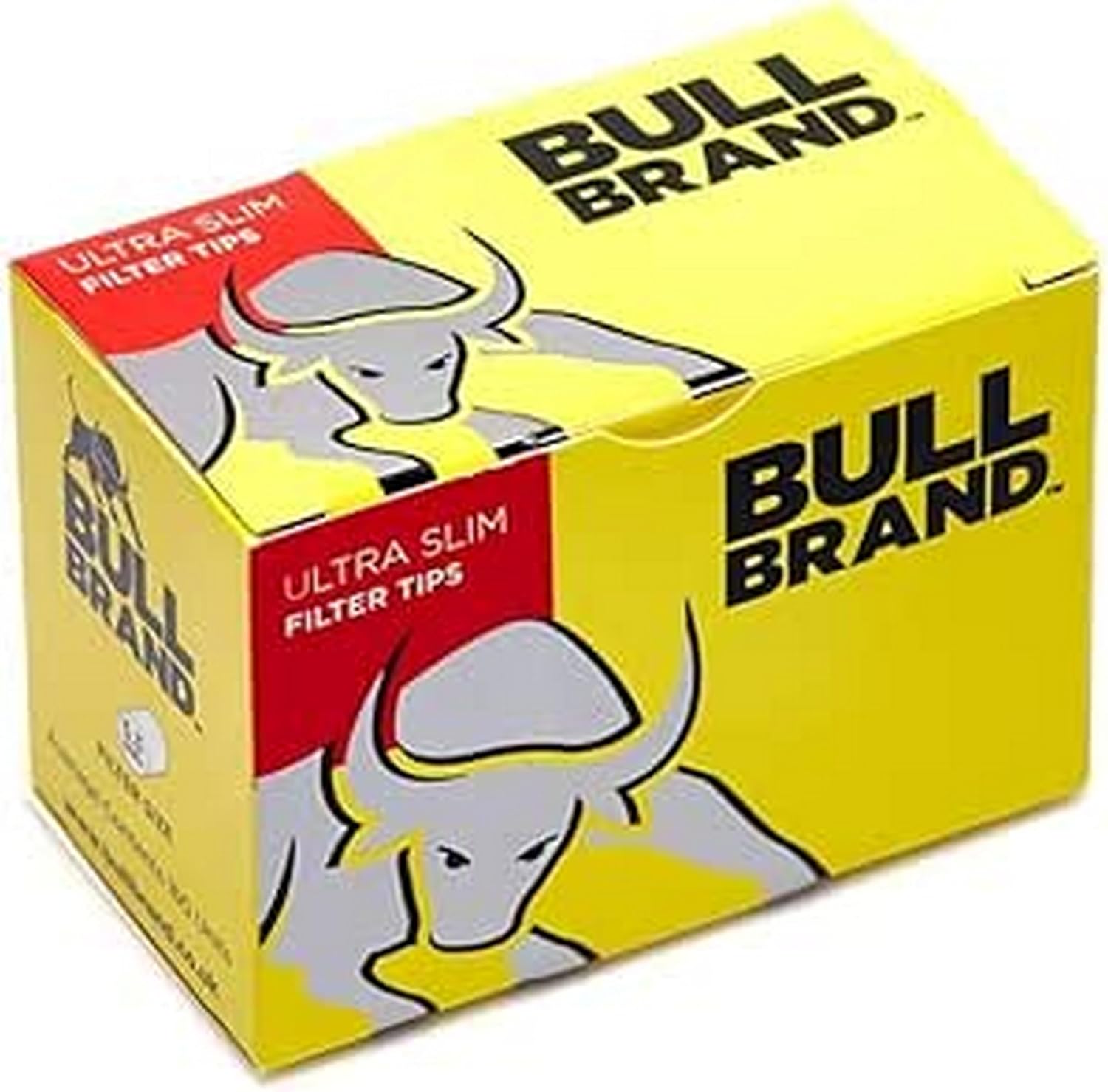 BULL BRAND Ultra Slim Filter Tips - 5.3mm Precision Cut Ultra Slim Filters Paper Wrapped for a Snug Fit - 10 Packs of 165 Pieces (Total 1650 Pieces)