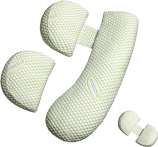 Pregnancy Pillow for Pregnant Women, Soft Pregnancy Body Pillow,Support for Back, HIPS, Legs, Maternity Pillow with Detachable and Adjustable Pillow Cover