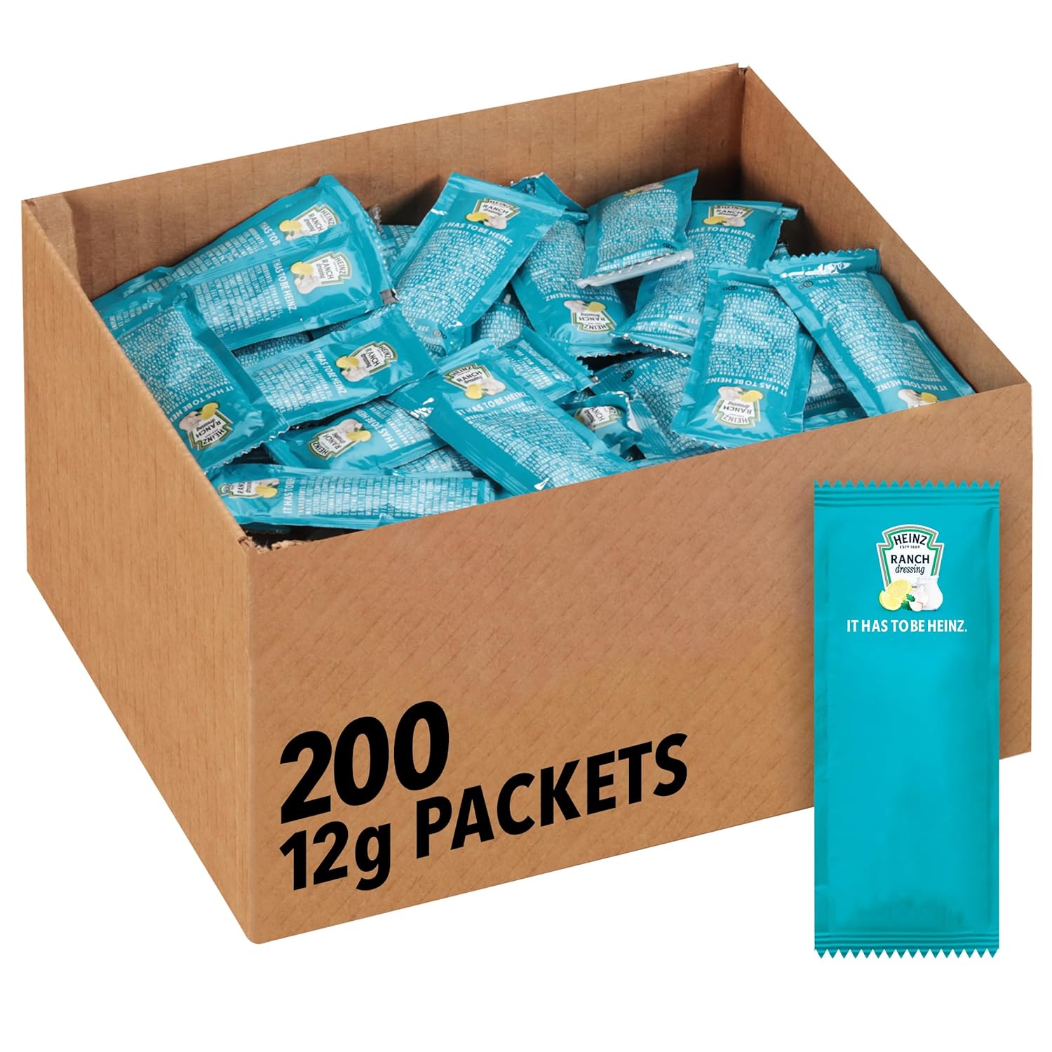 Heinz Ranch Single Serve Packet (0.42 Oz Packets, Pack of 200)