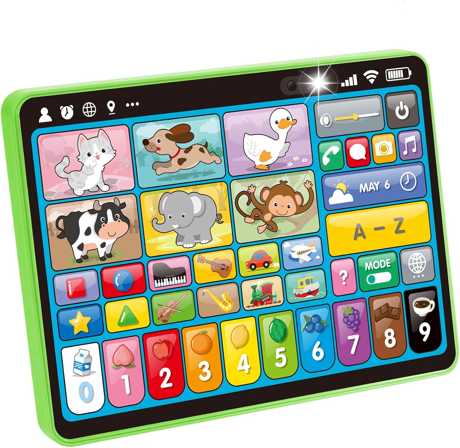 hahaland Trilingual Learning Tablet for Toddlers 1-3 – New Version Educational Toy with Sounds & Speech Therapy – Early Development Gifts for 1 Year Old Boys Girls, Ages 12-18 Months to 2-3 Years