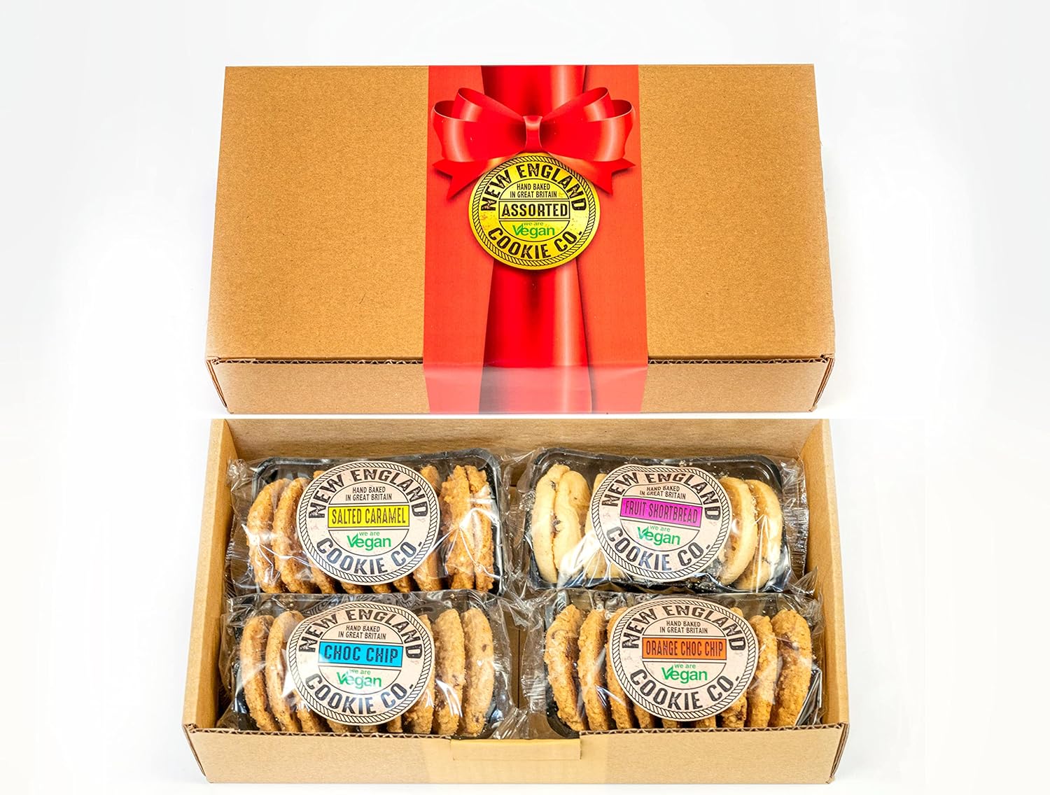 New England Cookie Co. Hand Baked Biscuits Assortment 4 Packs x 150g (600g)