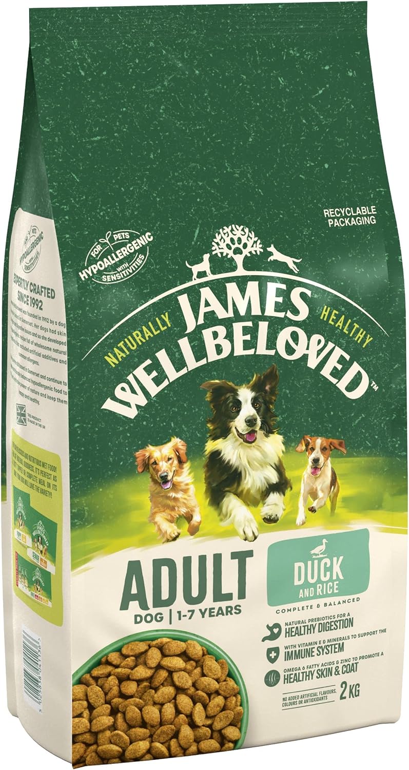 James Wellbeloved Adult Duck And Rice Kibble 2kg