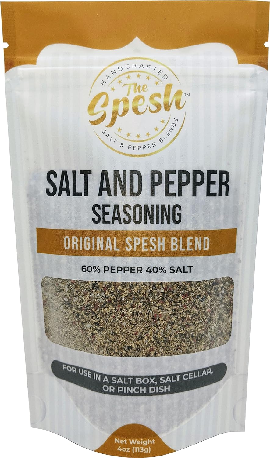 The Spesh - Gourmet Salt and Pepper Finishing Seasoning Blend 4oz - Handcrafted Mix of 12 Salts and Peppers. Perfect on Grass-Fed Steaks, Seasonal Vegetables, Italian Pasta Dishes, in BBQ's, Rubs, and Much More...