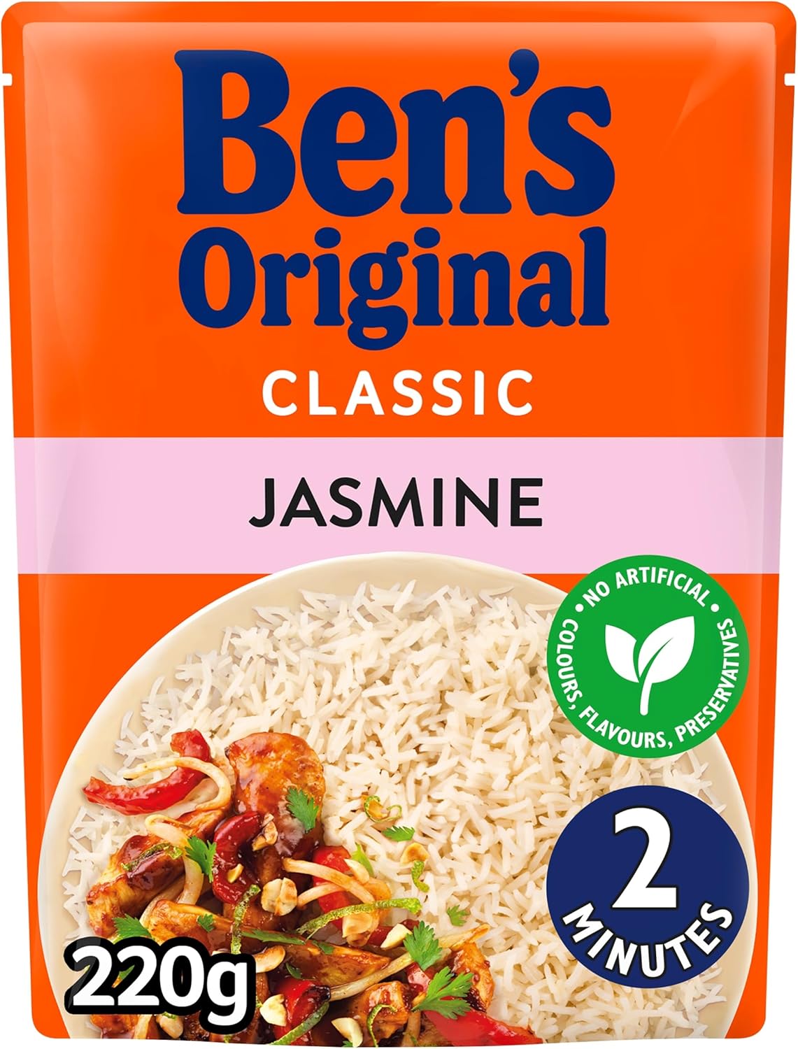 Ben's Original Jasmine Rice Microwave Rice 220g - Serves 2