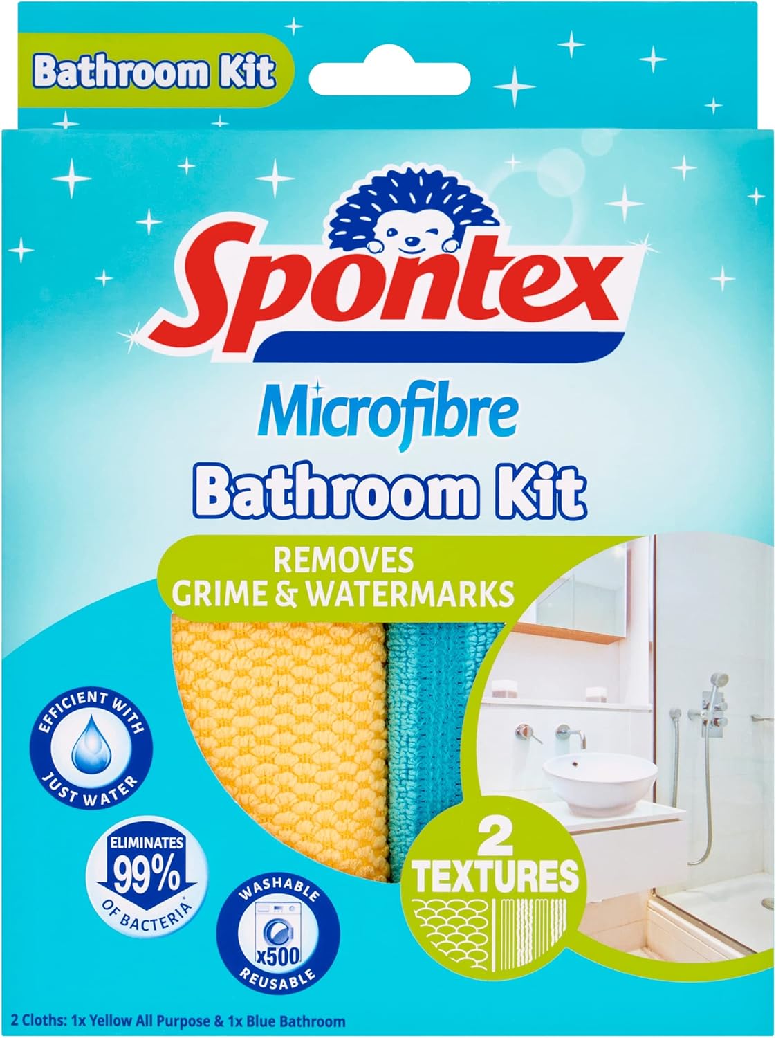 Spontex Microfibre Bathroom Kit