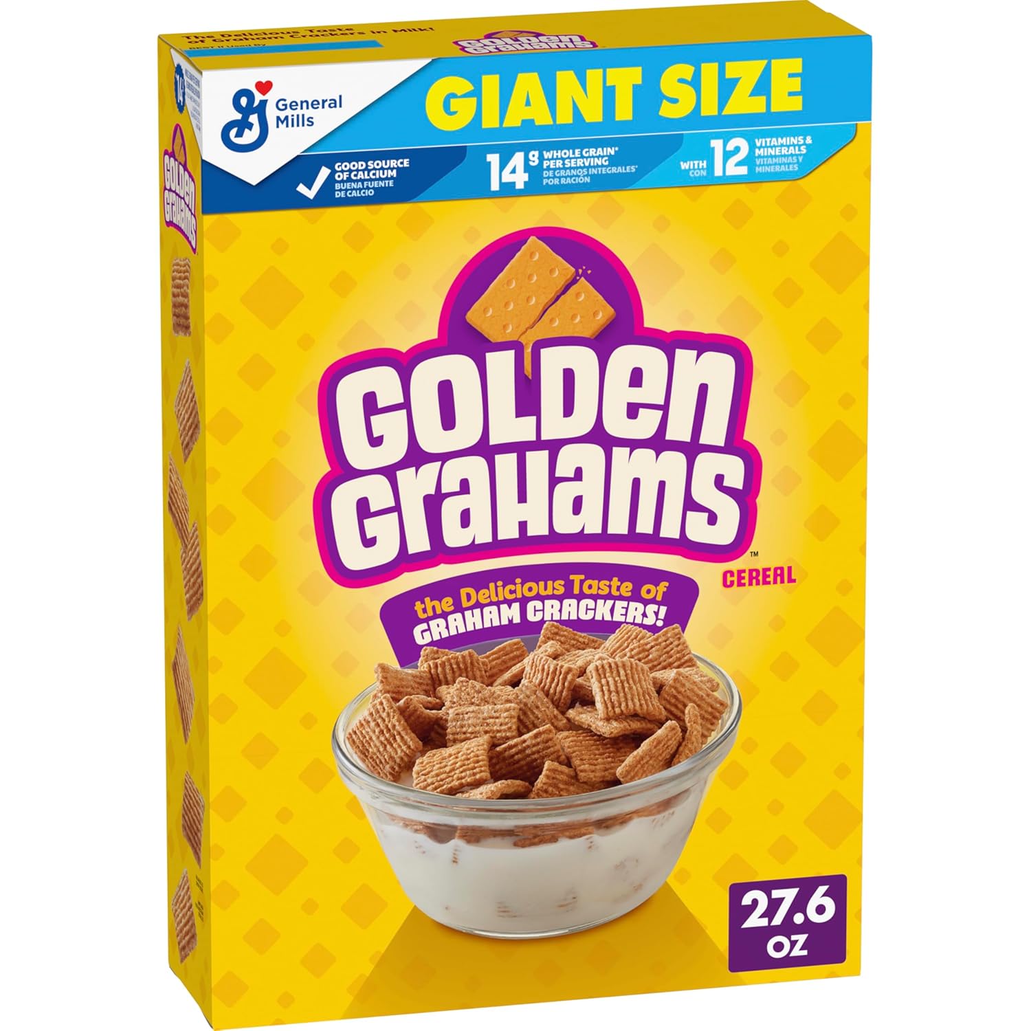 Golden Grahams Breakfast Cereal, Graham Cracker Taste, Made with Whole Grain, Giant Size, 27.6 oz