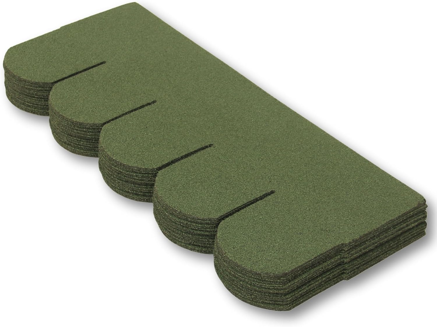 Premium Asphalt Roof Shingles - 25 Pieces / 3 sqm | Green Fish Scales Design Felt Shingles 31.5 in x 12.4 in (80 x 31.5 cm) Weather Resistant & Heavy-Duty Roofing Felt